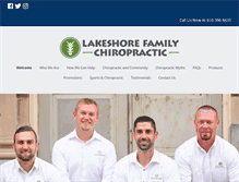 Tablet Screenshot of lakeshorefamilychiropractic.com